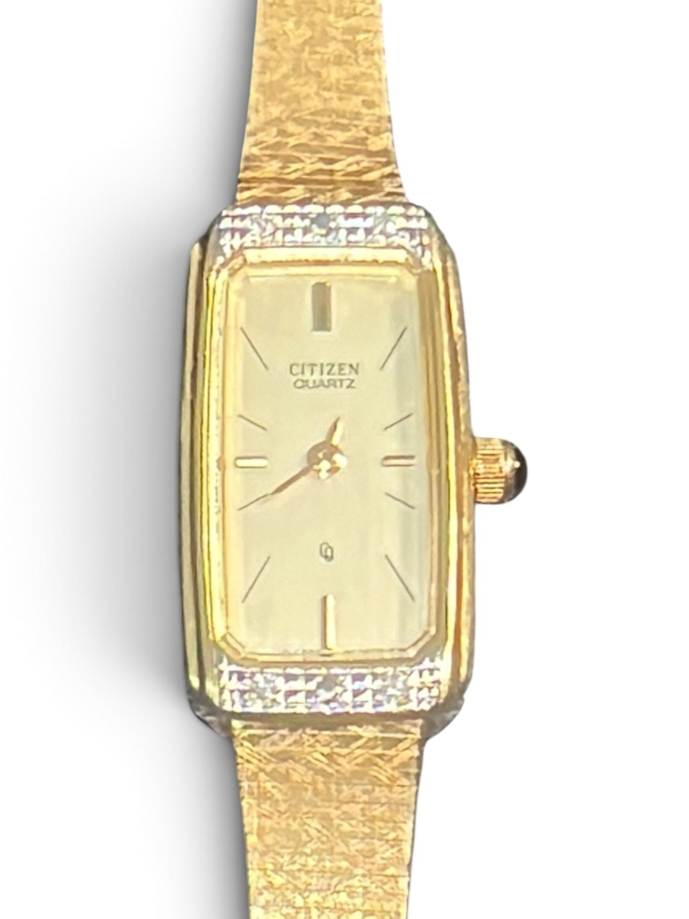 Vintage Citizen Quartz 2250-227115 Y0 Gold Tone Ladies Dress Watch Classic